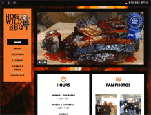 Tablet Screenshot of hogwildbbqandcatering.com